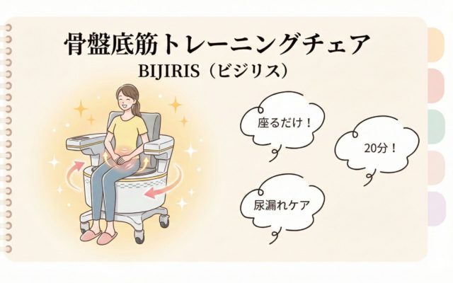 大阪市住吉区のきしもとクリニック泌尿器科の骨盤底筋体操チェアBIJIRIS（ビジリス）